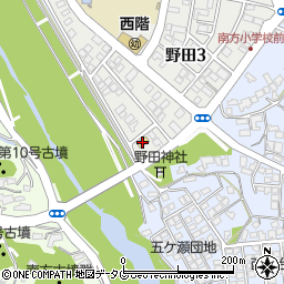 ローソン延岡野田三丁目店周辺の地図