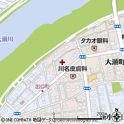 宮崎県延岡市上大瀬町周辺の地図