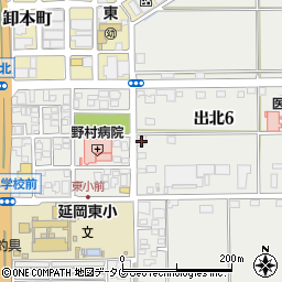 宮崎県延岡市出北6丁目1580-1周辺の地図