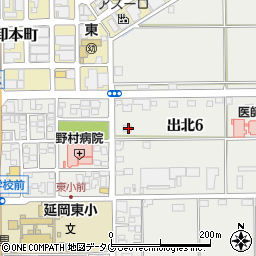 宮崎県延岡市出北6丁目1661周辺の地図