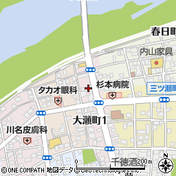 でんきのアトム　大瀬店周辺の地図