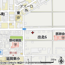 宮崎県延岡市出北6丁目1658-1周辺の地図