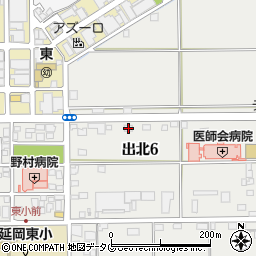 宮崎県延岡市出北6丁目1653-1周辺の地図