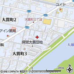 宮崎太陽銀行寮周辺の地図