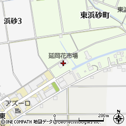 延岡花市場周辺の地図