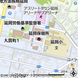 宮崎県延岡保健所周辺の地図