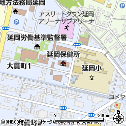 延岡保健所周辺の地図