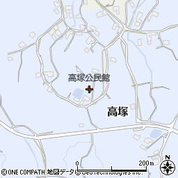 高塚公民館周辺の地図