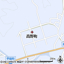 宮崎県延岡市高野町周辺の地図
