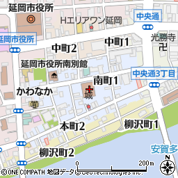 延岡郵便局周辺の地図