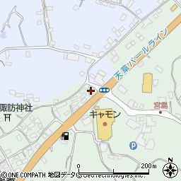 シロヤのクリーニング大矢野店周辺の地図