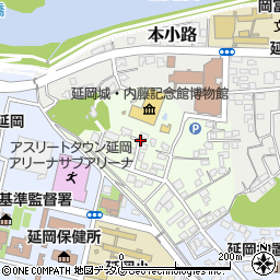 宮崎県延岡市天神小路周辺の地図