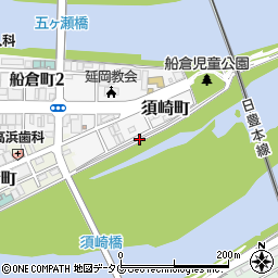 宮崎県延岡市須崎町周辺の地図