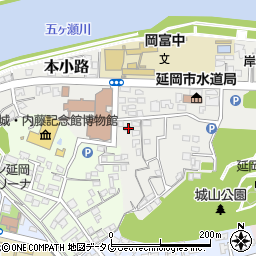 宮崎県延岡市本小路247-1周辺の地図