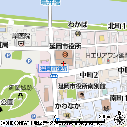 延岡市役所　都市建設部区画整理課周辺の地図