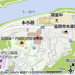 カルチャープラザのべおか　多目的ホール周辺の地図