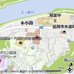 延岡市役所教育委員会施設　カルチャープラザのべおか周辺の地図