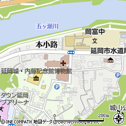 延岡市役所　教育委員会施設青少年育成センター周辺の地図