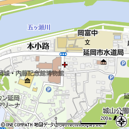 宮崎県延岡市本小路周辺の地図