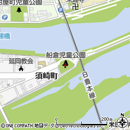 船倉街区公園周辺の地図