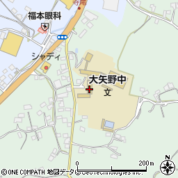 上天草市　大矢野学校事務センター周辺の地図