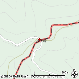 椎矢峠周辺の地図