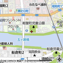 宮崎県延岡市紺屋町周辺の地図