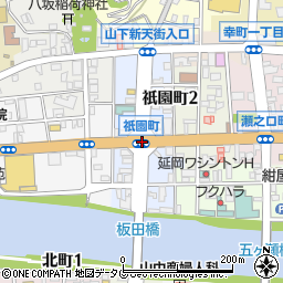 祇園町周辺の地図