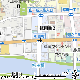 宮崎県延岡市祇園町周辺の地図