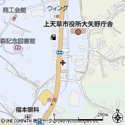 熊本銀行大矢野支店周辺の地図
