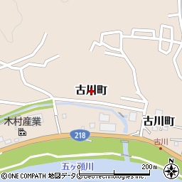 宮崎県延岡市古川町周辺の地図