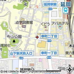 宮崎県延岡市栄町周辺の地図