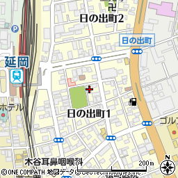 宮崎県延岡市日の出町周辺の地図