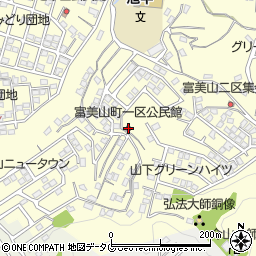 富美山町一区公民館周辺の地図