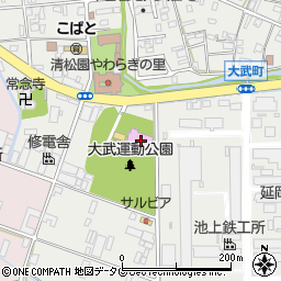 延岡市大武体育館周辺の地図