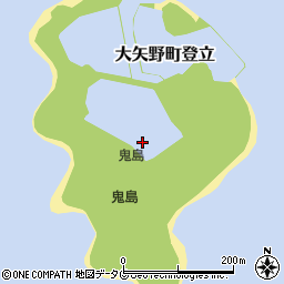 鬼島周辺の地図
