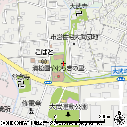 宮崎県延岡市大武町周辺の地図