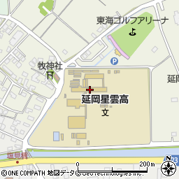 宮崎県立延岡星雲高等学校周辺の地図