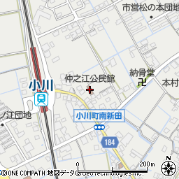 仲之江公民館周辺の地図