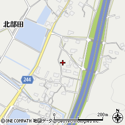 熊本県宇城市小川町北部田周辺の地図