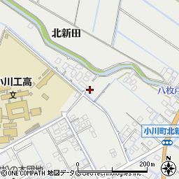 熊本県宇城市小川町北新田1017周辺の地図