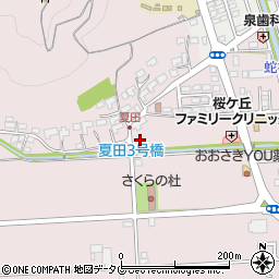 宮崎県延岡市夏田町周辺の地図