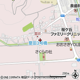 宮崎県延岡市夏田町周辺の地図