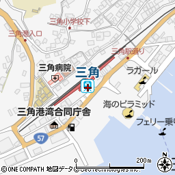 熊本県宇城市周辺の地図