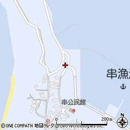 串簡易郵便局周辺の地図