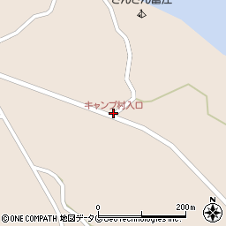 キャンプ村入口周辺の地図