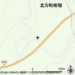 宮崎県延岡市北方町椎畑周辺の地図