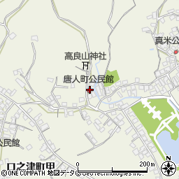 唐人町公民館周辺の地図