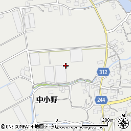 熊本県宇城市小川町中小野周辺の地図