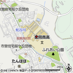 宮崎県立延岡商業高等学校周辺の地図